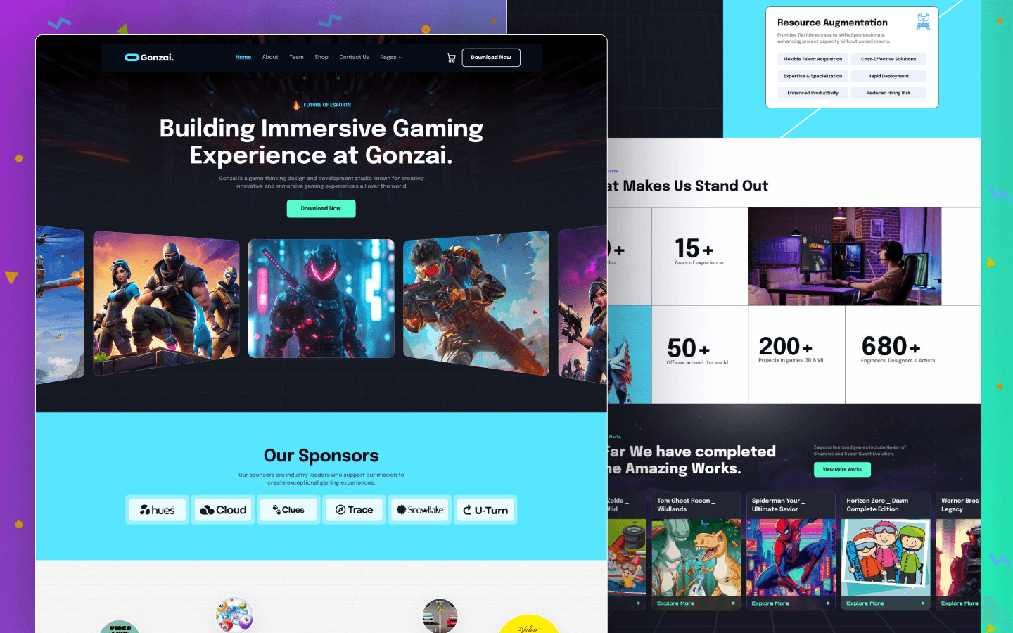 Gonzai - Game Website Template gallery image 1