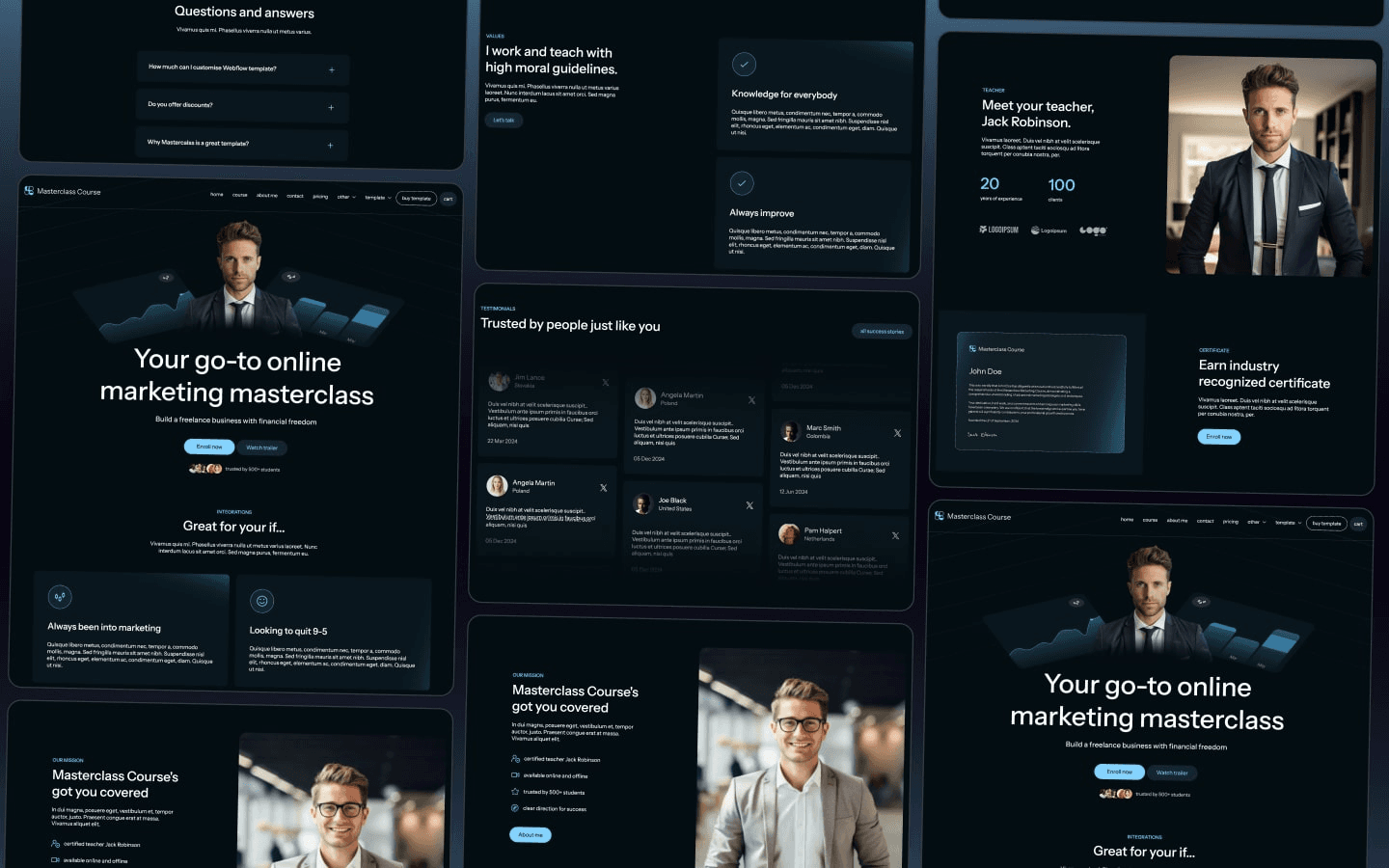 Masterclass Course - Coaching Website Template gallery image 2