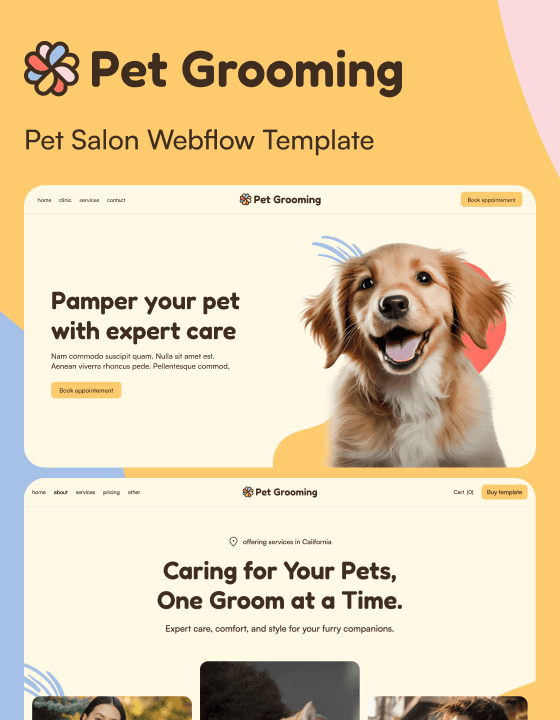 Pet Grooming - Pets Website Template