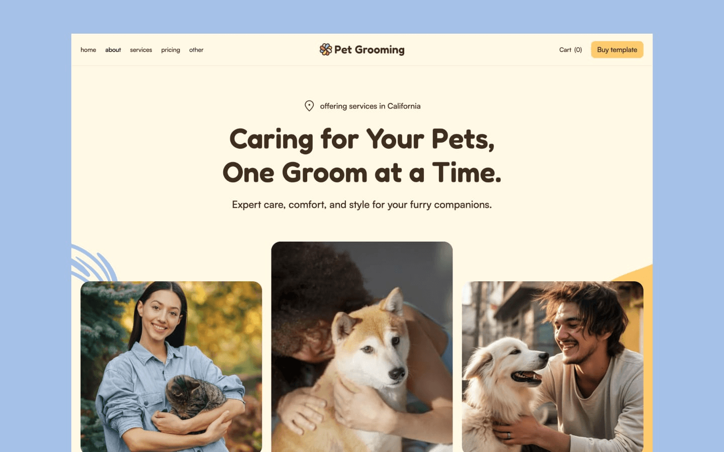 Pet Grooming - Pets Website Template gallery image 2