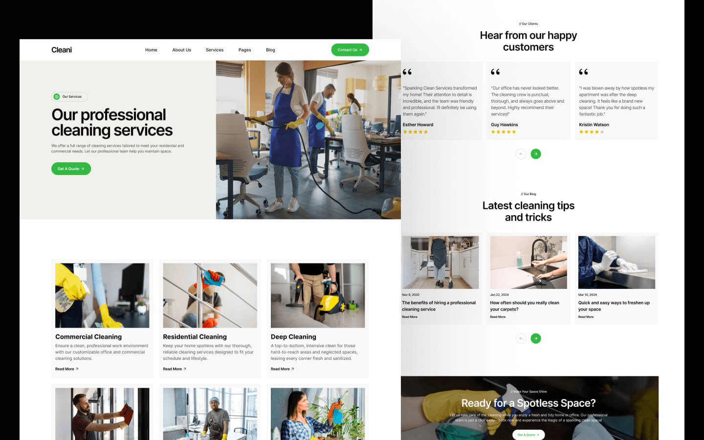 Cleani - Small Business Website Template gallery image 5