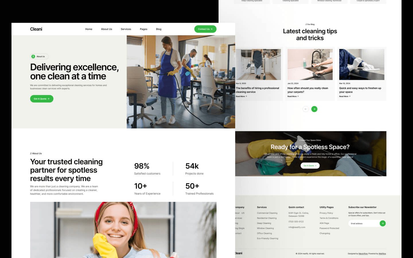 Cleani - Small Business Website Template gallery image 3