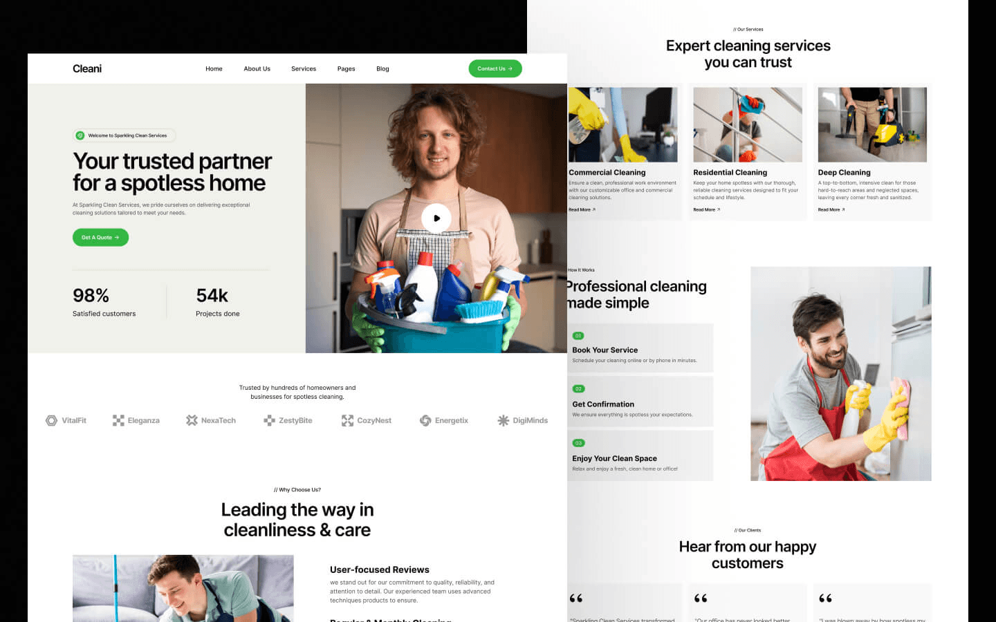 Cleani - Small Business Website Template gallery image 2